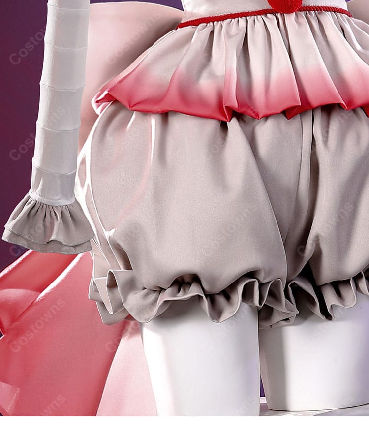IT／イット ペニーワイズ コスプレ衣装 HORROR美少女 2017年版 フリル襟・かぼちゃパンツ・大型バックリボン付き ハロウィン仮装 撮影用 COSTOWNS-6