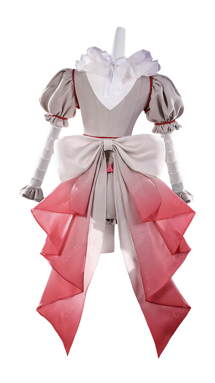 IT／イット ペニーワイズ コスプレ衣装 HORROR美少女 2017年版 フリル襟・かぼちゃパンツ・大型バックリボン付き ハロウィン仮装 撮影用 COSTOWNS-3