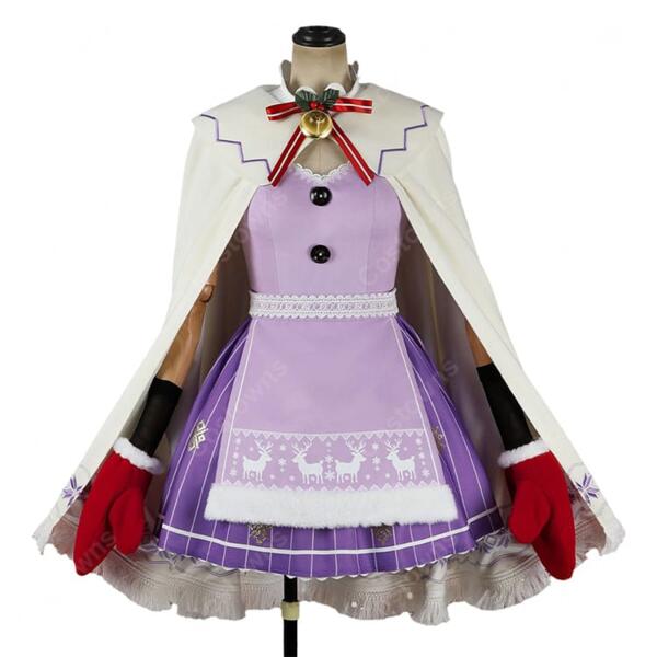 Re:ゼロから始める異世界生活 エミリア クリスマスコス ver. コスプレ衣装 トナカイ帽子・ケープ・手袋付き 9点セット 冬イベント・撮影向け元の画像