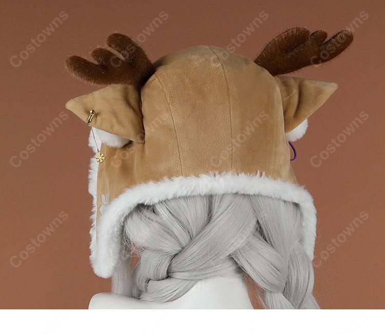 Re:ゼロから始める異世界生活 エミリア クリスマスコス ver. コスプレ衣装 トナカイ帽子・ケープ・手袋付き 9点セット 冬イベント・撮影向け-11
