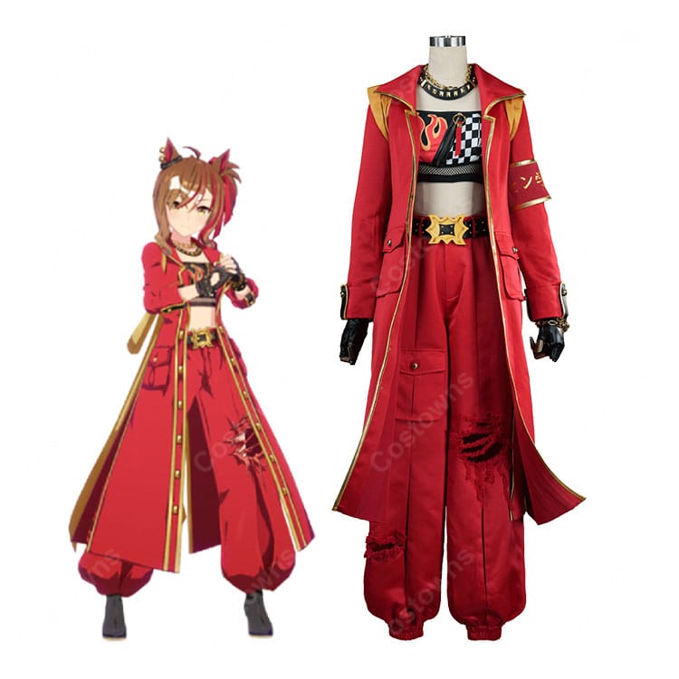 ウマ娘 プリティーダービー ジャングルポケット ヴァーミリオン・ヘッド 勝負服 コスプレ衣装 小物付き-1