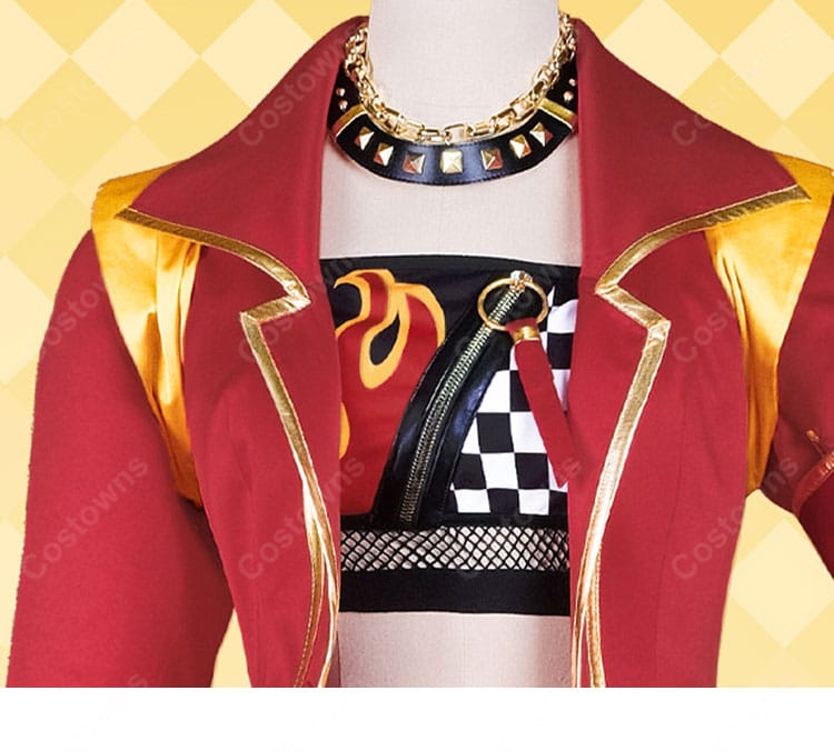 ウマ娘 プリティーダービー ジャングルポケット ヴァーミリオン・ヘッド 勝負服 コスプレ衣装 小物付き-4