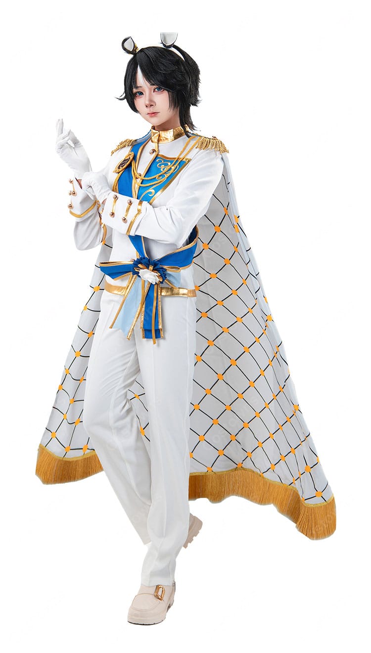 ウマ娘 プリティーダービー フジキセキ「ブランシュ・エトワール」勝負服コスプレ衣装｜マント・耳カチューシャ付き-5