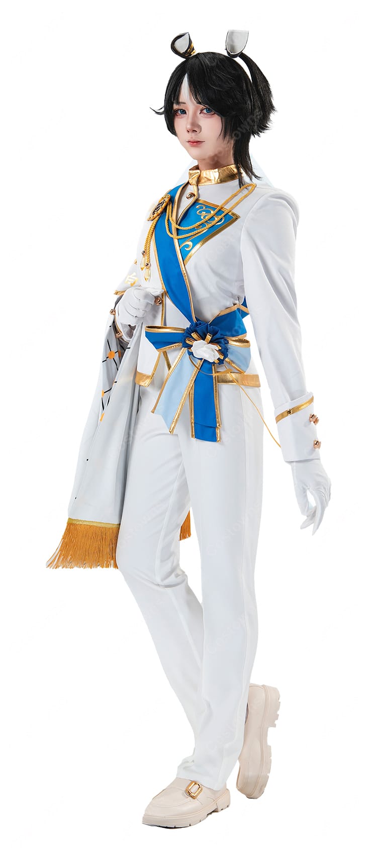 ウマ娘 プリティーダービー フジキセキ「ブランシュ・エトワール」勝負服コスプレ衣装｜マント・耳カチューシャ付き-6