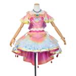 アイカツ！ 星宮いちご マーメードピスケスコーデ コスプレ衣装 うお座のプレミアム星座ドレス ピンク×パステルカラー 6点セット
