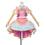 アイカツ！ 星宮いちご マーメードピスケスコーデ コスプレ衣装 うお座のプレミアム星座ドレス ピンク×パステルカラー 6点セット アイカツ! -アイドルカツドウ!- 0