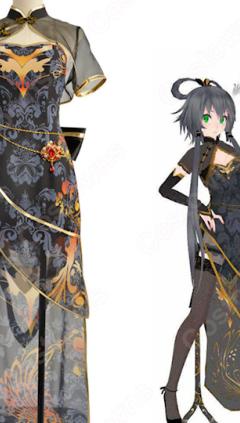 洛天依（ルォ・テンイ）金糸雀チャイナドレス コスプレ衣装(240×423)