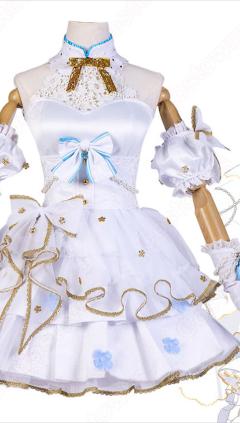スクフェス 紫陽花の絆 唐可可 コスプレ衣装 『ラブライブ！ スクールアイドルフェスティバル』 ジューンブライド編 cosplay 仮装 変装(240×423)