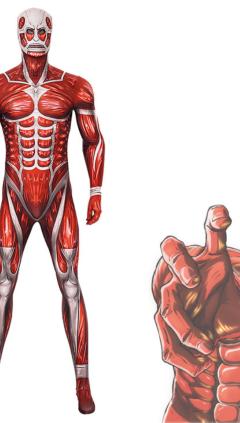 進撃の巨人 全身タイツ 筋肉タイツ コスプレ衣装(240×423)