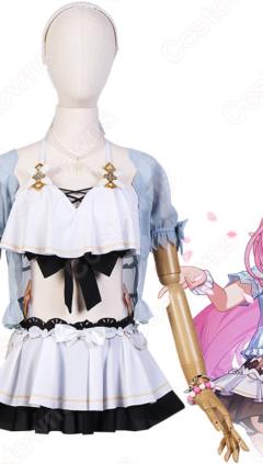 ピンクの妖精さん♪ エリシア 夏の妖精さん♪ コスプレ衣装 崩壊3rd サバイバル！夏の狂想曲・サイドA 専用バトルスーツ cosplay 仮装 変装(240×423)