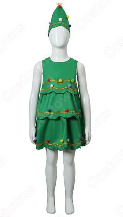 クリスマス 衣装 キッズ クリスマスツリー ワンピース 可愛い クリスマス テーマパーティー衣装(240×423)