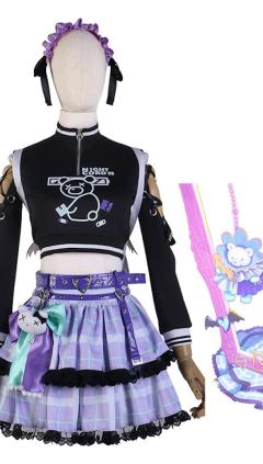 プロセカ 東雲絵名 ダークデコラ・スイートガール衣装 コスプレ衣装 『プロジェクトセカイ カラフルステージ！ feat. 初音ミク』 25時、ナイトコードで。 ＭＶ衣装 cosplay 仮装 変装(240×423)