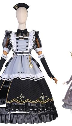 ホロライブ 女性VTuber 星街すいせい コスプレ衣装 戦うメイド メイド服(240×423)