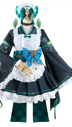 にじさんじ ぽむ れいんぱふ コスプレ衣装 和風メイド服(240×423)