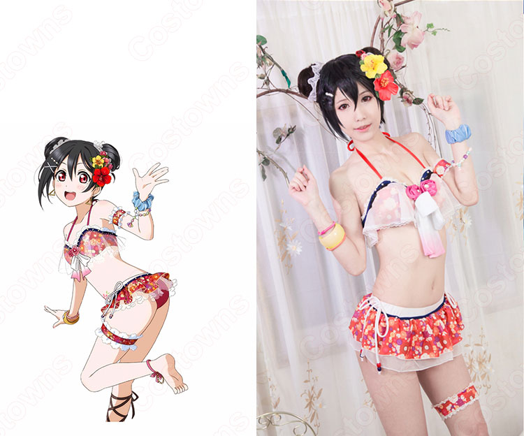 矢澤にこ コスプレ衣装 【ラブライブ!】〈プール編 にこにこハッピー覚醒後〉 水着 | Costowns
