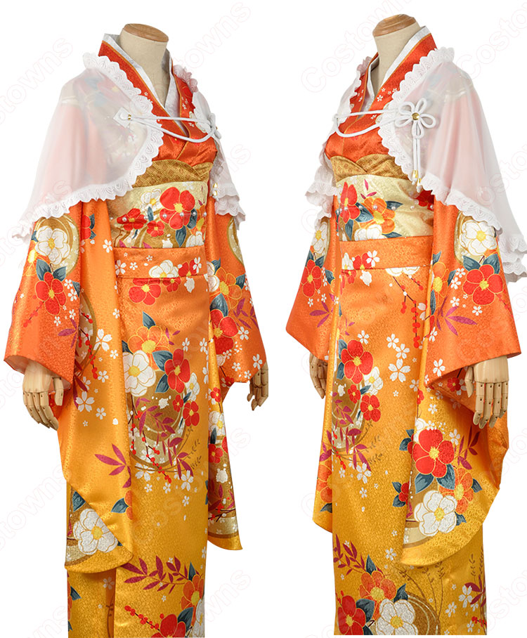 国木田花丸 コスプレ衣装 【ラブライブ!サンシャイン!!】〈晴れ着編 自慢のお雑煮 覚醒前〉 晴れ着姿 2