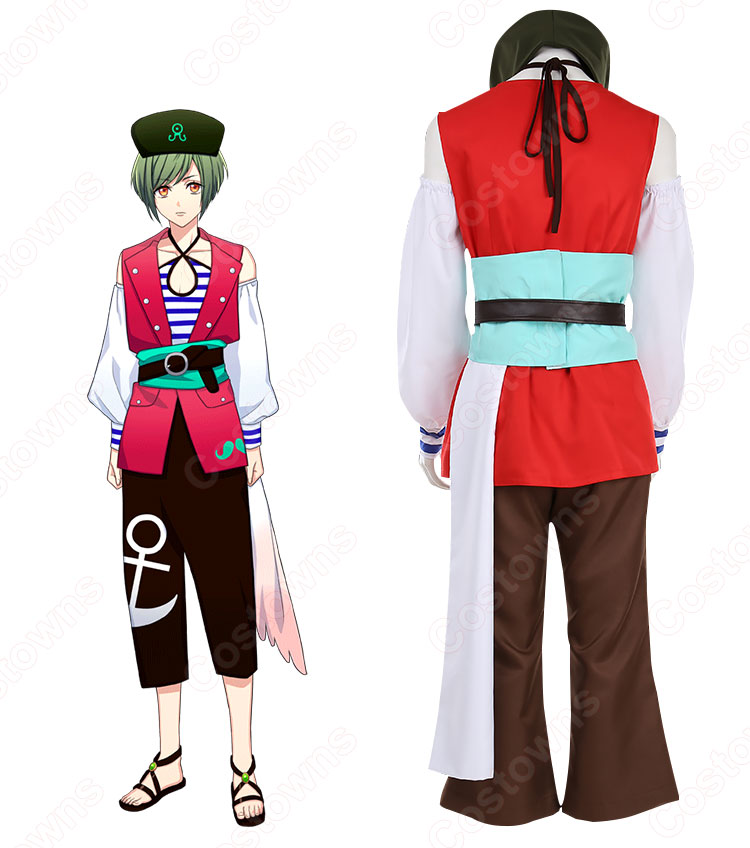 瑠璃川幸 コスプレ衣装 【A3!】 cosplay エースリー 夏組 抜錨！スカイ海賊団 海賊服 オーダメイド可 | Costowns