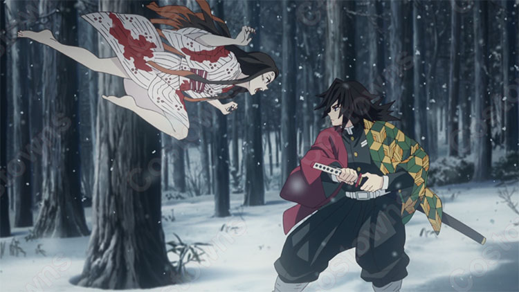 竈門禰豆子 コスプレ衣装 【鬼滅の刃】 血染め白い着物 0