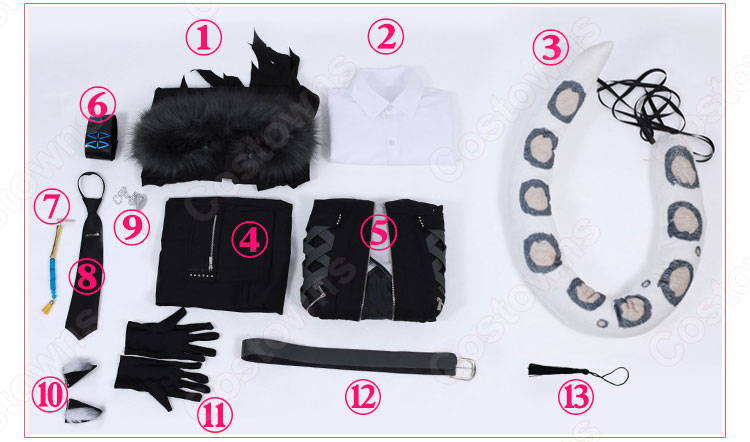 シルバーアッシュ　コスプレ衣装　【アークナイツ】　銀灰　SilverAsh　戦闘服 12