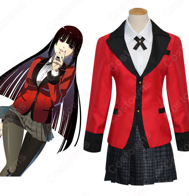 蛇喰夢子 コスプレ 衣装 百花王学園制服 賭ケグルイ ウィッグ付 豪華7点セット ICOS 賭ケグルイ 蛇喰夢子 私立百花王学園 女子制服 コスプレ