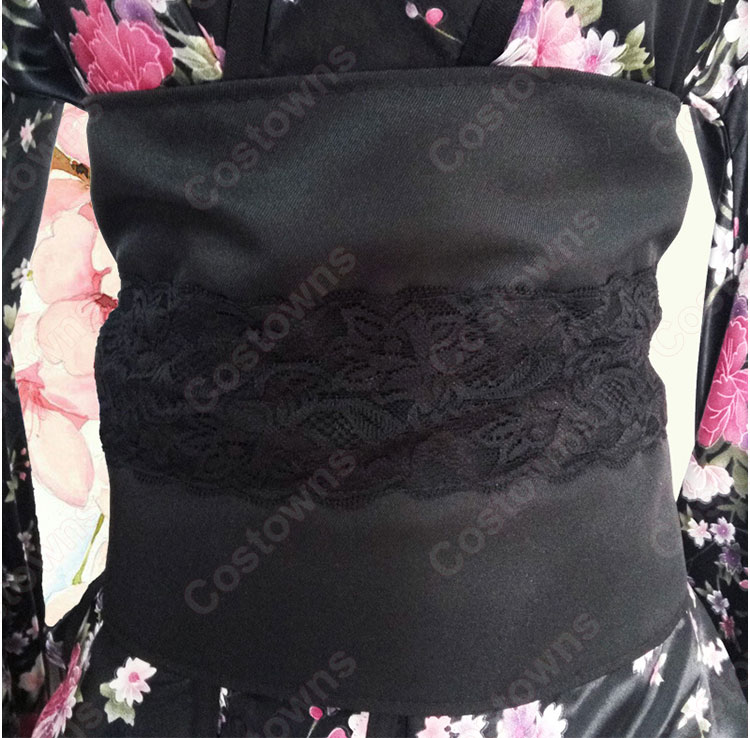 極楽浄土 コスプレ衣装 桜柄和服 ロリータ風洋服 4