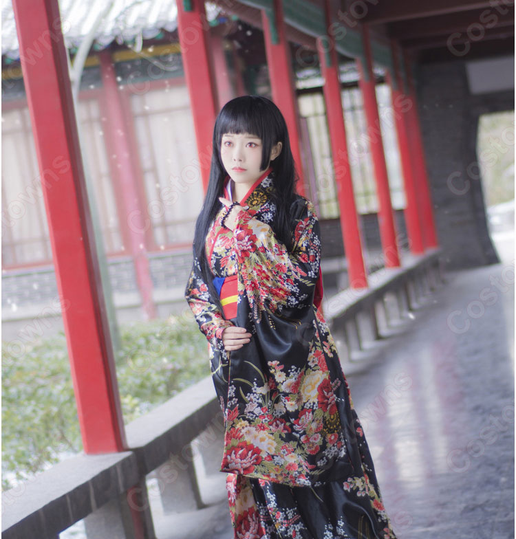 閻魔あい コスプレ衣装 地獄少女 Cosplay 振り袖 Costowns 閻魔あい コスプレ衣装 地獄少女 Cosplay 振り袖 Costowns