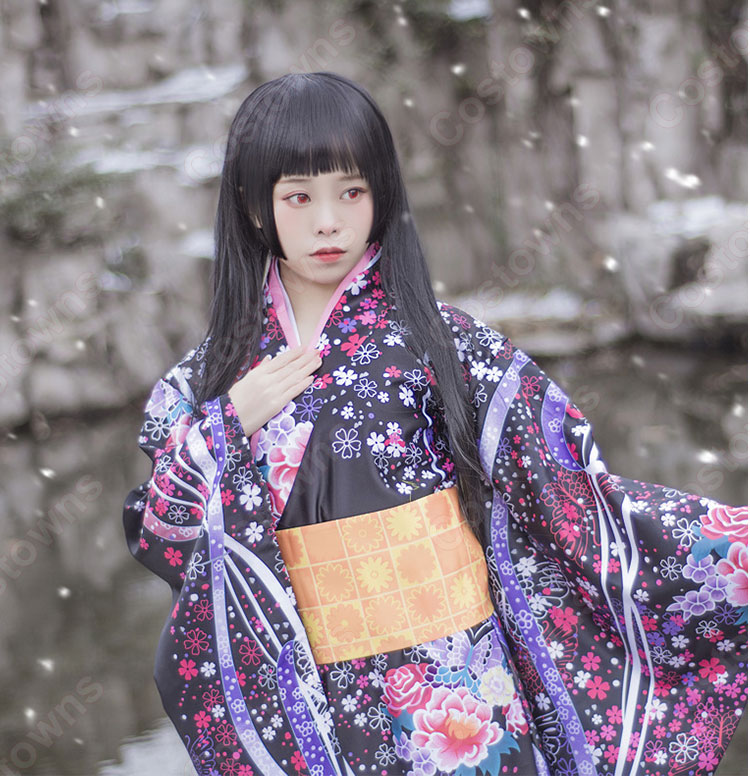 閻魔あい　コスプレ衣装　【地獄少女】 宵伽　振袖着物 6