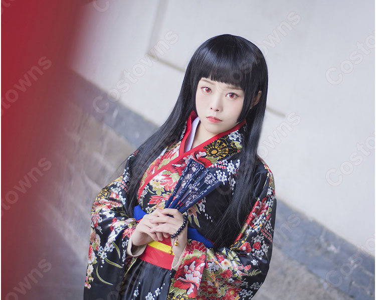 閻魔あい コスプレ衣装 地獄少女 Cosplay 振り袖 Costowns 閻魔あい コスプレ衣装 地獄少女 Cosplay 振り袖 Costowns