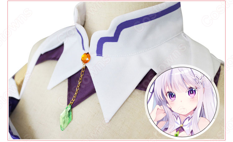 エミリア　コスプレ衣装　【Re:ゼロから始める異世界生活】　リゼロ　日常服 2