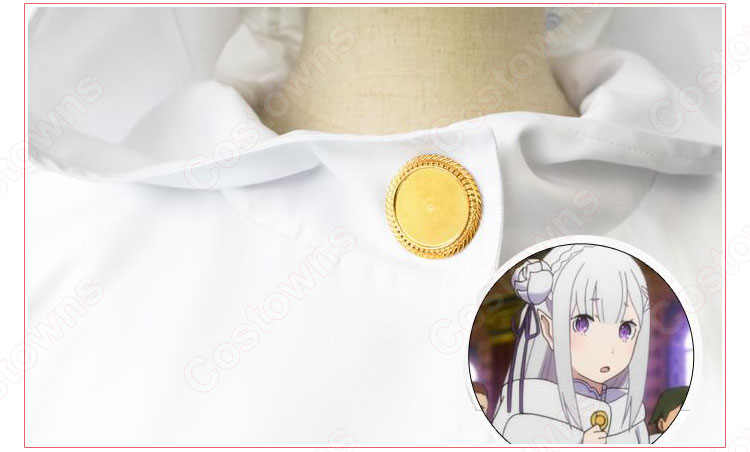 エミリア　コスプレ衣装　【Re:ゼロから始める異世界生活】　リゼロ　マント 3