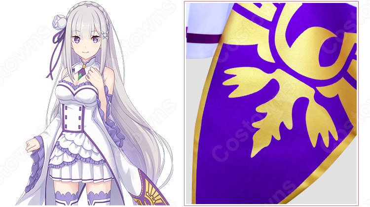 エミリア　コスプレ衣装　【Re:ゼロから始める異世界生活】　リゼロ　日常服 5