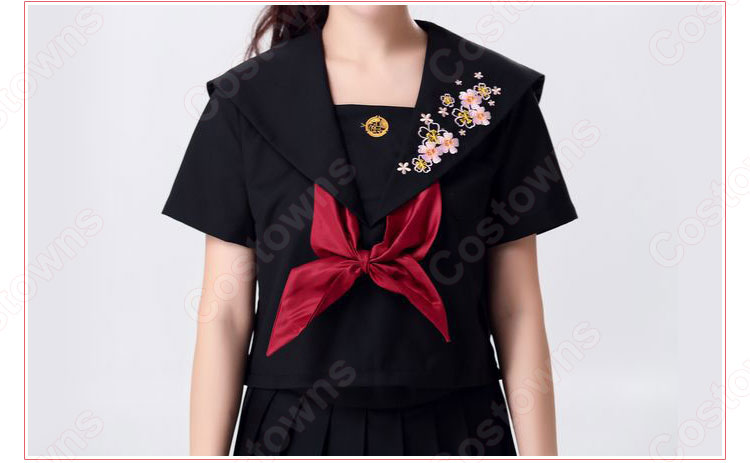 刀剣乱舞　次郎太刀　同人　セーラー服　コスプレ衣装　フリンジ付き制服　刺繍制服　文化祭　体育祭　ユニフォーム　セーラー服 2