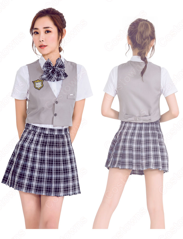 高校制服　コスプレ衣装　文化祭　体育祭　日本韓国高校制服　ユニフォーム　チェック柄 0