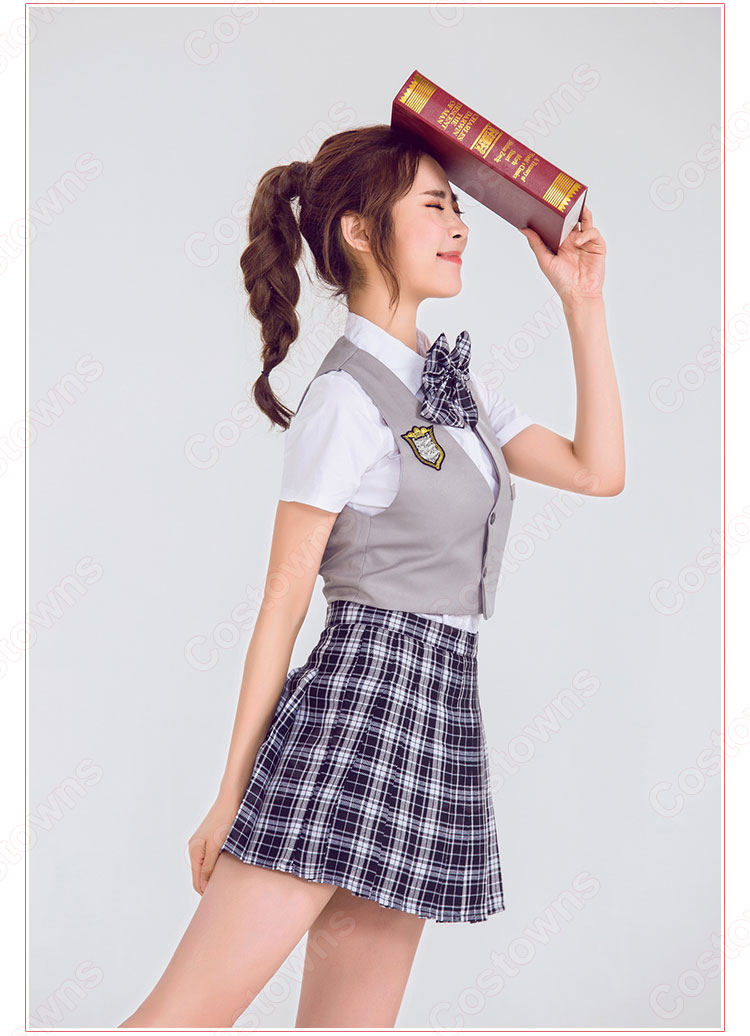 高校制服　コスプレ衣装　文化祭　体育祭　日本韓国高校制服　ユニフォーム　チェック柄 1