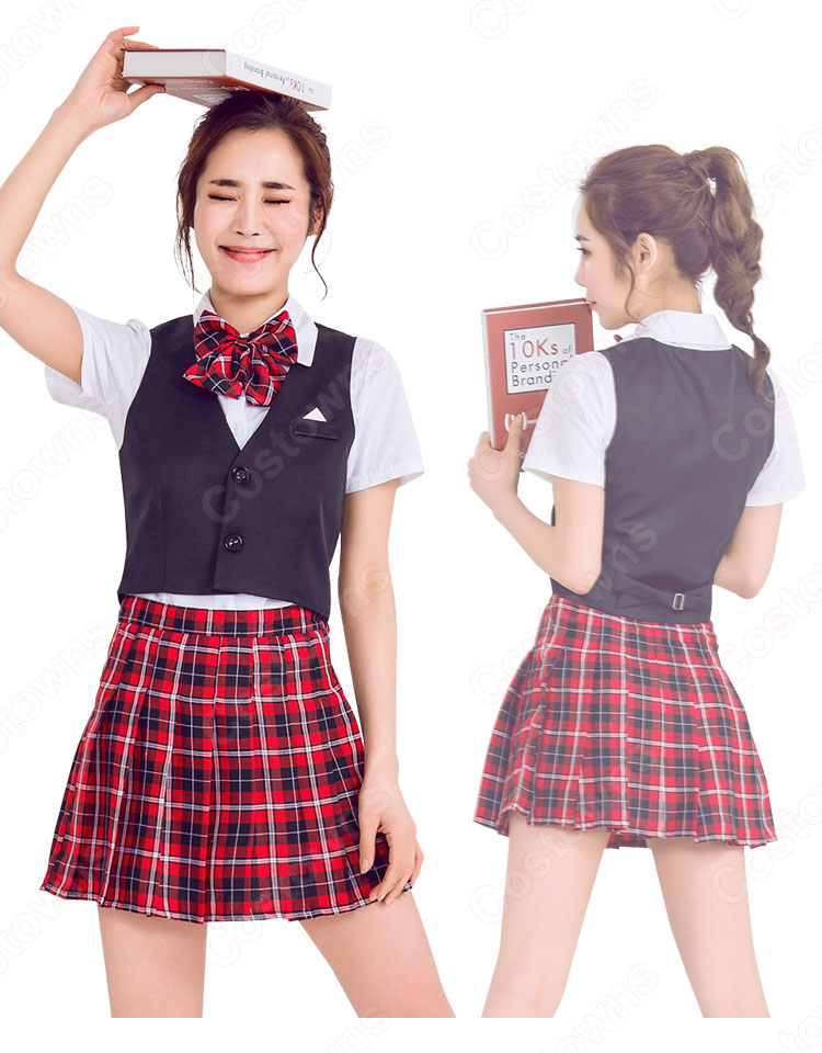 高校制服　コスプレ衣装　文化祭　体育祭　日本韓国高校制服　ユニフォーム　チェック柄 4