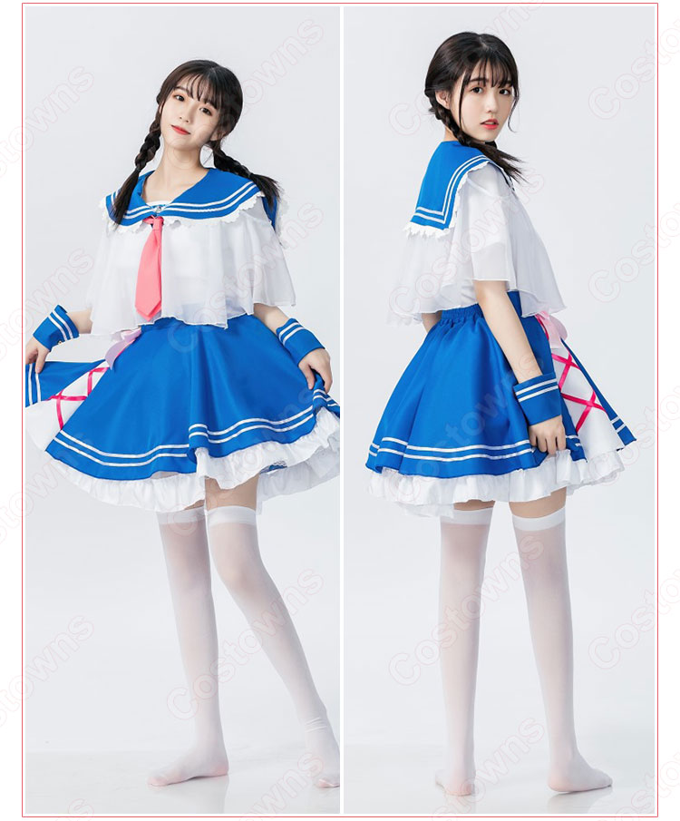 蛙吹梅雨 コスプレ衣装 【僕のヒーローアカデミア】 同人セーラー服 4