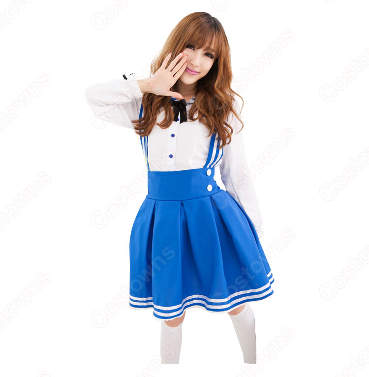 学園制服 コスプレ衣装 文化祭 体育祭 ロリータ風スカート ユニフォーム 長袖 コスチューム 3
