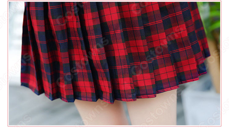 学園制服　コスプレ衣装　文化祭　体育祭　日本韓国高校制服　チェック柄スカート　ユニフォーム　コスチューム 8