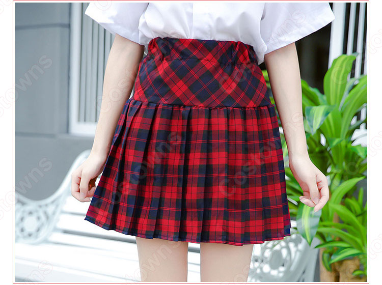 学園制服　コスプレ衣装　文化祭　体育祭　日本韓国高校制服　チェック柄スカート　ユニフォーム　コスチューム 7