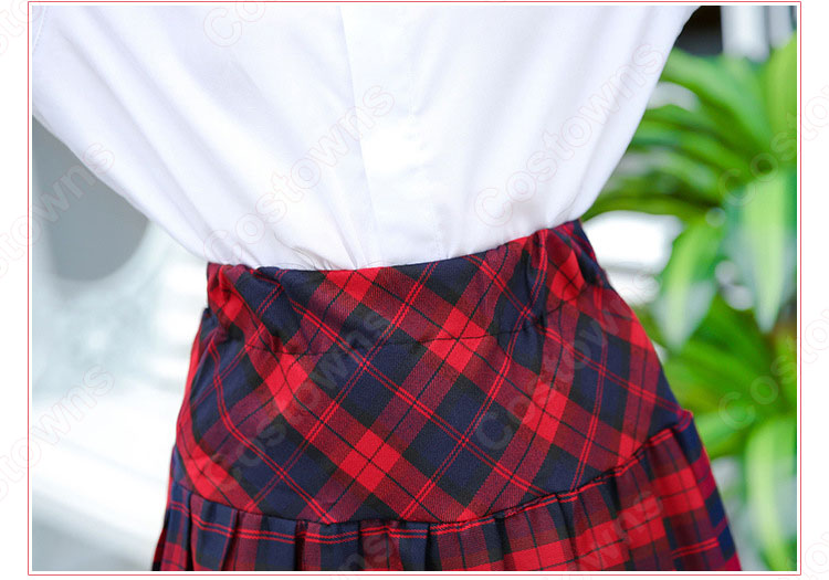 学園制服　コスプレ衣装　文化祭　体育祭　日本韓国高校制服　チェック柄スカート　ユニフォーム　コスチューム 6