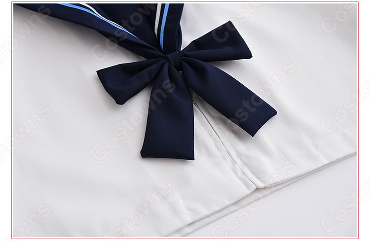 学園制服 コスプレ衣装 文化祭 体育祭 ユニフォーム コスチューム セーラー服 長めのスカート 5