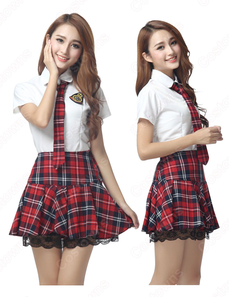 学院制服 コスプレ衣装 文化祭 体育祭 ユニフォーム コスチューム 欧米日本韓国学生制服 チェック柄スカート 制服上下セット 0