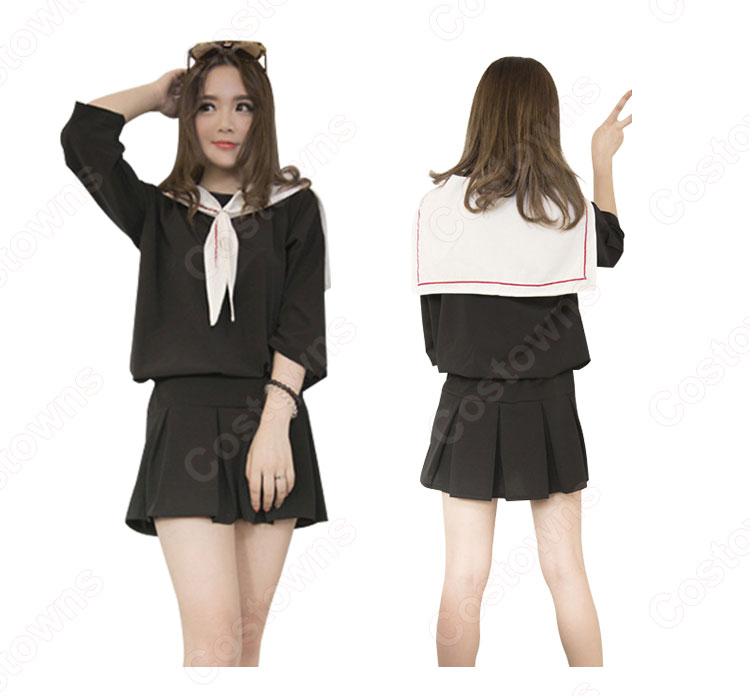 学院制服　コスプレ衣装　文化祭　体育祭　ユニフォーム　コスチューム　欧米日本韓国学生制服　改良セーラー服　制服上下セット 2