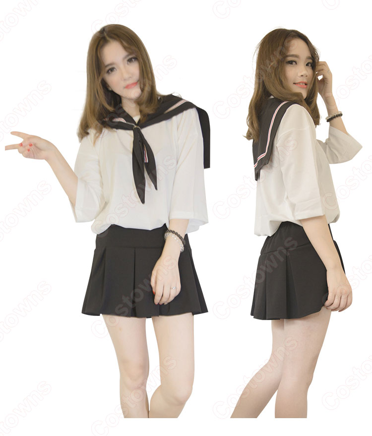 学院制服　コスプレ衣装　文化祭　体育祭　ユニフォーム　コスチューム　欧米日本韓国学生制服　改良セーラー服　制服上下セット 0
