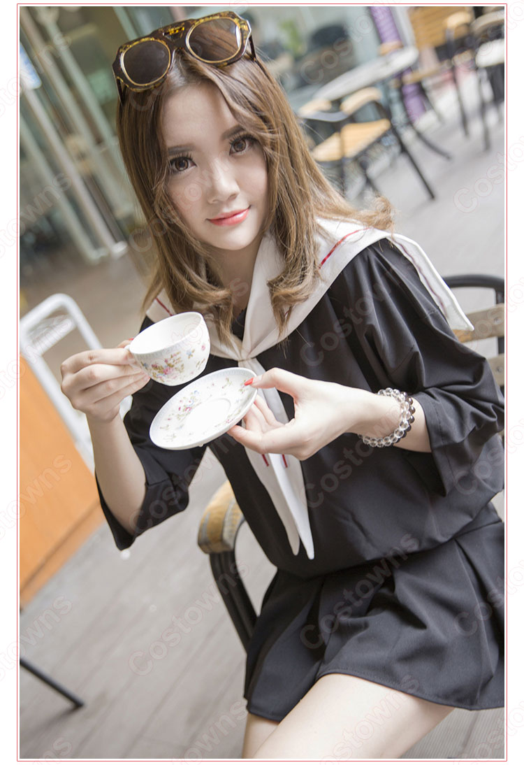 学院制服　コスプレ衣装　文化祭　体育祭　ユニフォーム　コスチューム　欧米日本韓国学生制服　改良セーラー服　制服上下セット 3