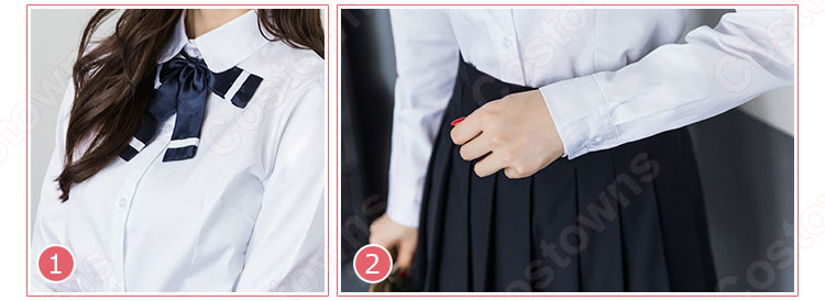 学院風制服 コスプレ衣装 文化祭 体育祭 ユニフォーム コスチューム 欧米日本韓国学生制服 学校制服 上下セット 4