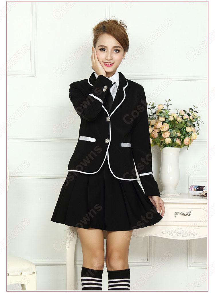 学院風制服　コスプレ衣装　文化祭　体育祭　ユニフォーム　コスチューム　欧米日本韓国学生制服　学校制服　制服上下セット 1