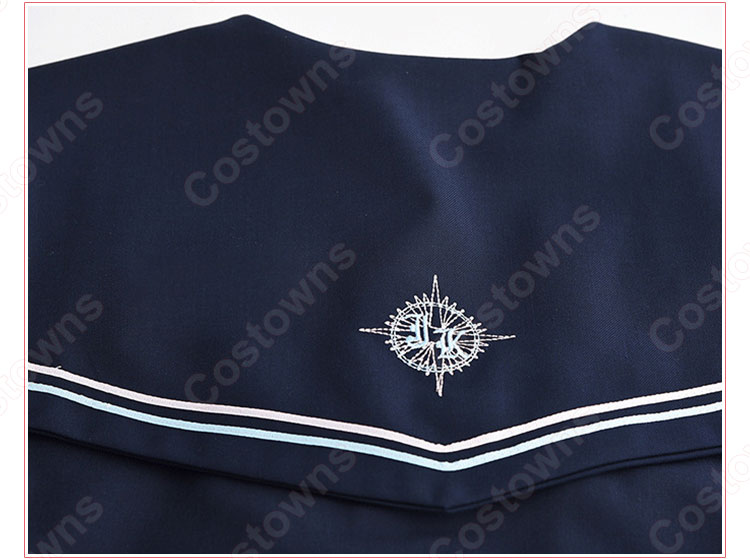 学園制服 コスプレ衣装 文化祭 体育祭 ユニフォーム コスチューム 日本学生制服 チェック柄スカート レトロ風セーラー服 上下セット 3