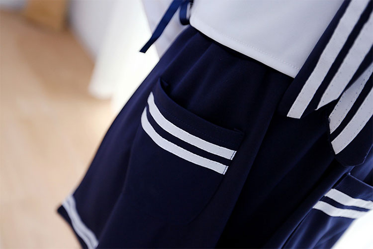 学園制服　コスプレ衣装　文化祭　体育祭　ユニフォーム　コスチューム　日本学生制服　水兵服　セーラー服　上下セット 9