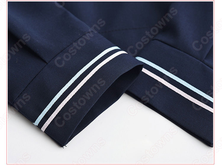 学園制服 コスプレ衣装 文化祭 体育祭 ユニフォーム コスチューム 日本学生制服 チェック柄スカート レトロ風セーラー服 上下セット 4